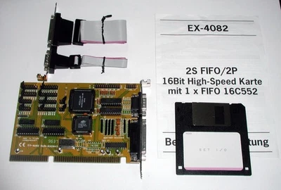 ISA 16-bit Multi I/O-Adapter (seriell, parallel), Sunix EX-4082,  gebraucht - Bild 1 von 4