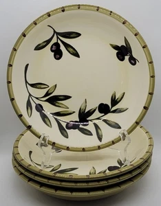 Set of 4 Williams Sonoma LIGUARIA Olives Pasta Bowls, 9 3/8", Portugal - Picture 1 of 6