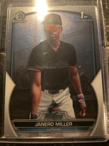 2023 Bowman Chrome Prospects #BCP-184 Janero Miller Miami Marlins