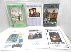 Sewing Patterns & Instructions for Shopping Tote Bags Assorted Styles X 6 - Picture 1 of 14