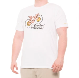 PEARL IZUMI Men's Graphic T-Shirt Short Sleeve Crakin for Bacon White Size XL - Picture 1 of 7