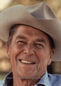 Ronald Reagan Cowboy PHOTO Portrait Picture Cowboy Hat - Picture 1 of 2