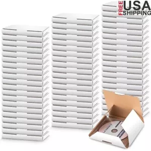 100 Pcs CD Mailer Boxes Corrugated Shipping Packaging Storage & Moving New - Picture 1 of 6