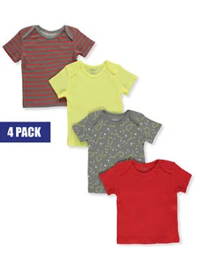 Hanes Baby Unisex 4-Pack L/S Lap Shoulder Shirts - Picture 1 of 22