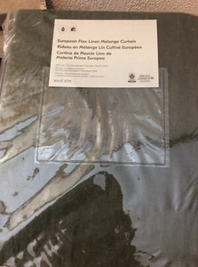 West Elm One (1) European Flax Melange Linen Curtain 60x103 Olive Green NEW! - Picture 1 of 2