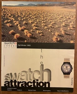 1993 Swatch Attraction Chrono Swiss Made Wrist Watch 90s Print Ad - Picture 1 of 1