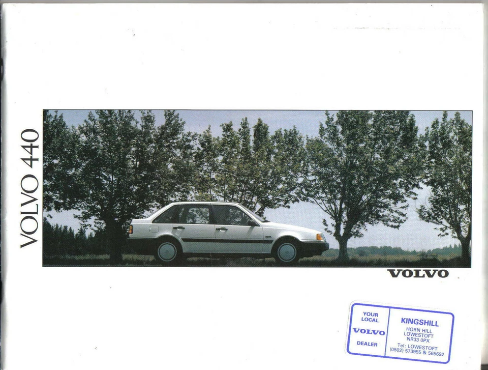 Volvo 440 Hatchback GL GLE Injection GLT Turbo 1989-90 Original UK Brochure - Image 1 of 1