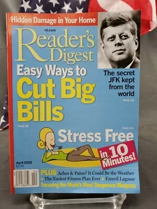 Reader's Digest Magazine April 2003 JFK John F Kennedy FREE SHIPPING!!! - Picture 1 of 2