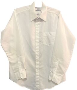 Vintage Sears Men's Long Sleeve White Dress Shirt Perma Prest 16-34-35