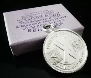 Sterling Silver Scottish School Watch Fob Medal, Lorretto School, 440 Yards 1934 - Picture 1 of 5
