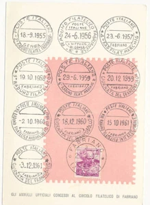 Italy 1962 Stamp Expo Cover 9th Raduno Filatelico Fabriano Cachet Fancy Postmark - Picture 1 of 2