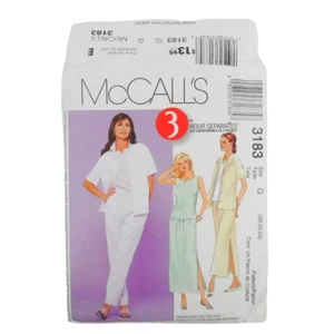 McCalls 3183 Misses Shirt Jacket Top Pants Skirt Sewing Pattern Uncut Size 20-24 - Picture 1 of 7