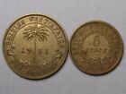 2 High Grade British West Africa Coins: Shilling & 6 Pence.  #48