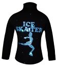Ice Skating Jacket with Aqua Crystals Ice Skater Design