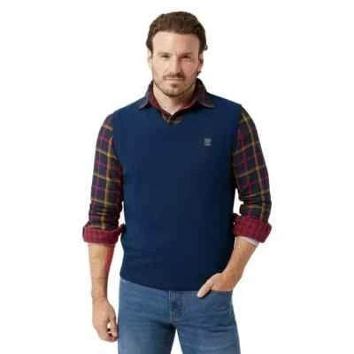 CHALECO SUÉTER SIN MANGAS CHAPS RALPH LAUREN AZUL CUELLO EN V TALLA: 2XL 2X XXL NUEVO CON ETIQUETAS Foto 1 de 4