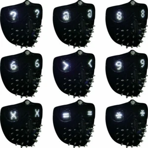 Watch Dogs 2 LED Mask Cosplay Marcus Wrench Rivet Remote Control Halloween Props - Picture 1 of 12