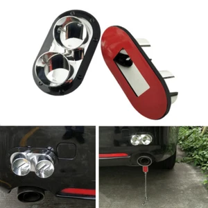 Fake Exhaust Pipe Decoration Car Rear Bumper Anti-Collision Protector Decor Trim - Picture 1 of 11