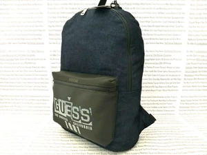 GUESS Backpack Mens Navy Blk Rucksack Denim Canvas Laptop Shoulder Bag BNWT R£75 - Picture 1 of 10