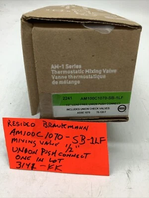 Resideo Braukmann Mixing Valves/AM100C 1070-SB-1LF/1 Pc In Lot/3141-KK - Image 1 of 4