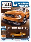Autoworld 1:64 2012 Ford Mustang GT/CS-Yellow Blaze W/Black Side Stripes AWSP112