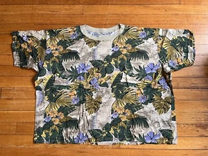 VINTAGE Benetton Floral All Over Print Shirt Women’s XL Multicolor 80s - Picture 1 of 9