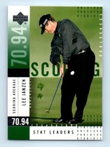 2002 Upper Deck Stat Leaders #SL7 Lee Janzen Golf Card - Picture 1 of 2