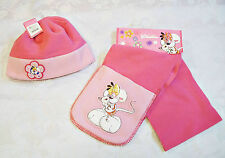 AUTHENTIC SET DIDDLINA GOLETZ SOLID APPLICATION MOUSE PINK LONG SCARF HAT