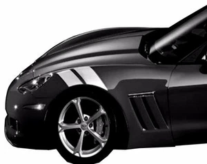 NEW 4" Fender Hash Mark Bars vinyl RACING STRIPES Decals (Fits Chevy CORVETE C6) - Picture 1 of 24