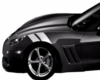 НОВЫЕ 4-дюймовые виниловые наклейки Fender Hash Mark Bars ГОНОЧНЫЕ ПОЛОСЫ (подходит для Chevy CORVETE C6) - Изображение 1 из 4