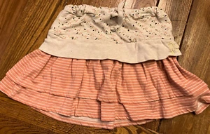 18 Meses Niñas Hecha a Mano Camiseta Reciclada - Flores y Rayas Roxy - Imagen 1 de 5