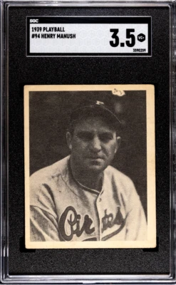 1939 Playball Henry Manush #94 SGC 3.5 - Image 1 of 2