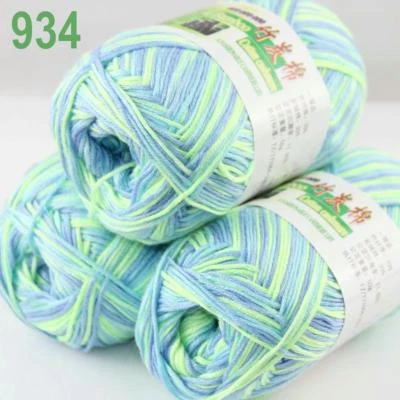 Venta C 3 bolas x 50 g algodón súper suave bambú bebé tejido a mano hilo de ganchillo 34 Foto 1 de 4