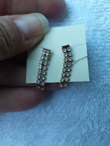 Vintage 1982 avon galaxy of color clip earrings rhinestone jewelry avon..new - Picture 1 of 7