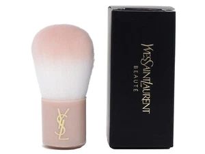 YSL YVES SAINT LAURENT BEAUTE WHITE AND PINK KABUKI BRUSH - Picture 1 of 1