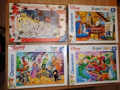LOTTO 4 x PUZZLE DISNEY CLEMENTONI RAVENSBURGER 101 DALMATIANS, PETER PAN - Immagine 1 di 4