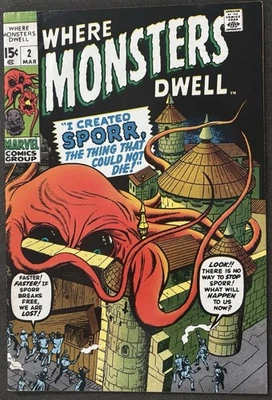 Where Monsters Dwell # 2 Fine 1969 Marvel Comics, Jack Kirby, Stan Lee, - Image 1 of 4