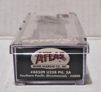 Locomotora Atlas N U25B Fase-2A SP Bicentenario #6800 Vacía Estuche Joyero 6" De Colección Foto 1 de 4
