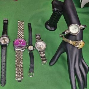 Watch Lot 6 Metal & Leather Bands Watch-It, Royal, Unbranded Untested Battery? - Picture 1 of 22