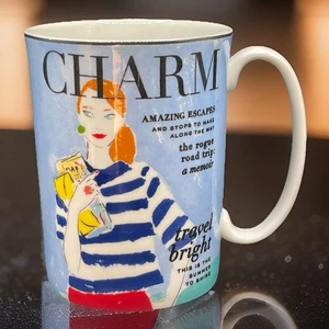 Taza de té café Kate Spade Make Headlines encanto increíbles escapes azul Lenox 12 oz - Imagen 1 de 8