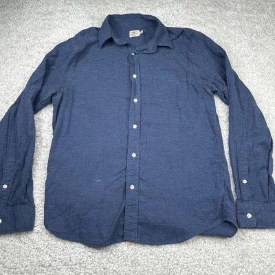 Faherty Brand Shirt Mens Medium Blue Long Sleeve Button Down Chambray Look - Image 1 of 4