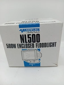 NEWLEC NL500 500W Floodlight | Outdoor Halogen Work Light IP54 | Black - Picture 1 of 6