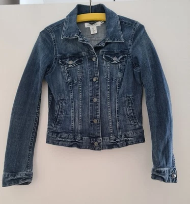 Top H&M  Damen Jacke Jeansjacke, Gr. 36, Jacke, blau, Baumwolle, Stretch, kurz - Bild 1 von 3