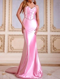 Jovani fitted crystal corset prom dress size 8 - Picture 1 of 3