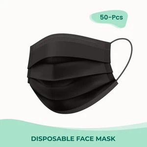 Paquete de 50 mascarillas faciales 3 capas oreja lazo quirúrgico no médico nariz y boca cubierta antipolvo - Imagen 1 de 6