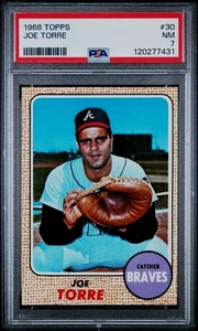 PSA  7 - 1968 Topps # 30 Joe Torre Atlanta Braves HOF - Picture 1 of 2