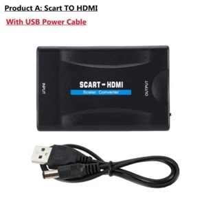 Adaptador convertidor SCART a HDMI adaptador de audio de video compuesto SKYBOX DVD 1080P - Imagen 1 de 24