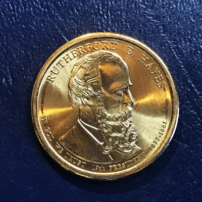 2011 D BU Rutherford B Hayes Presidential Dollar from Mint Uncirculated Roll - Image 1 of 2