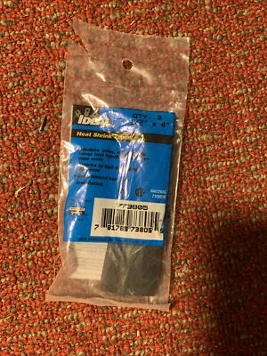 Ideal 1/2" x 4" Heat Shrink Tubing Pack of 3pcs (Diameter Range 1/2" to 1/4") - Image 1 of 2