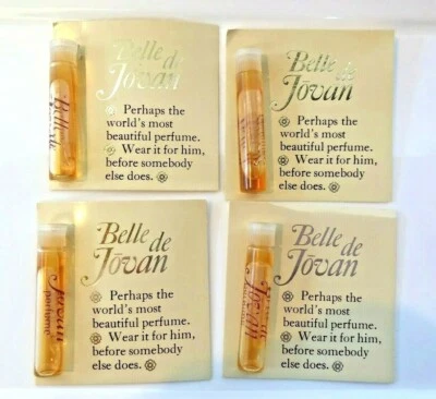 Lote de 4 frascos de muestra de perfume Jovan BELLE DE JOVAN de colección - fragancia rara difícil de encontrar Foto 1 de 4