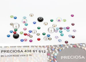 Genuine PRECIOSA 438 61 612 Loch Rose VIVA12® Sew-On Stones Crystals with 1 Hole - Picture 1 of 25